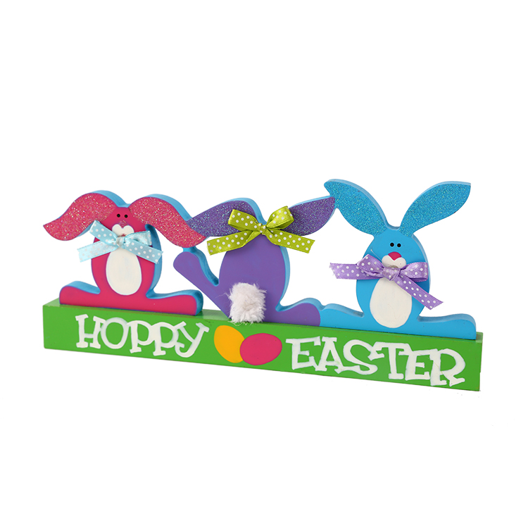 New creative Easter  Bunny wood desktop decoration JX2111082