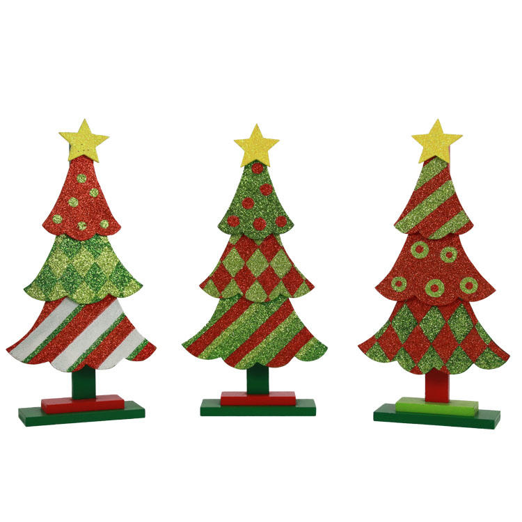 Creative Christmas Wooden  Decorations Wooden Tabletop Christmas Tree JX2110002