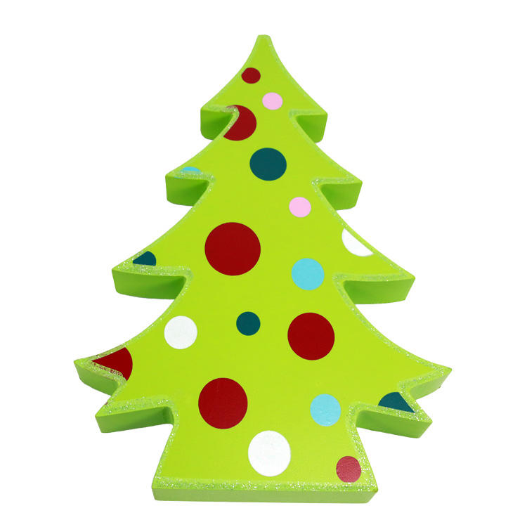 Kids Diy Crafts Christmas Gifts Home Holiday Tabletop Ornaments Wooden Small Christmas Tree JX2110005