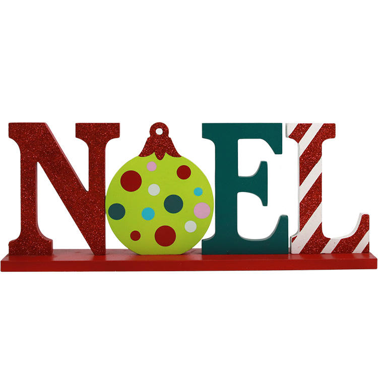 Christmas Wood Craft NOEL JOY Wooden Letters Home Standing Table Decoration JX2110018
