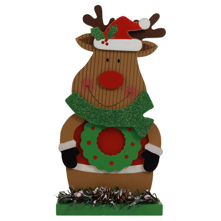 Christmas Decoration Craft Supplies Home Decor Party Table Decorations Wooden Christmas Snowman JX2110025