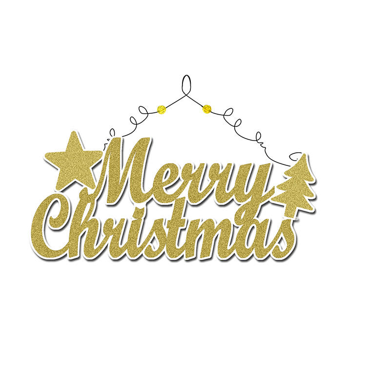 Hanging Creative Merry Christmas Wooden Sign Wall Decorations JX2110041