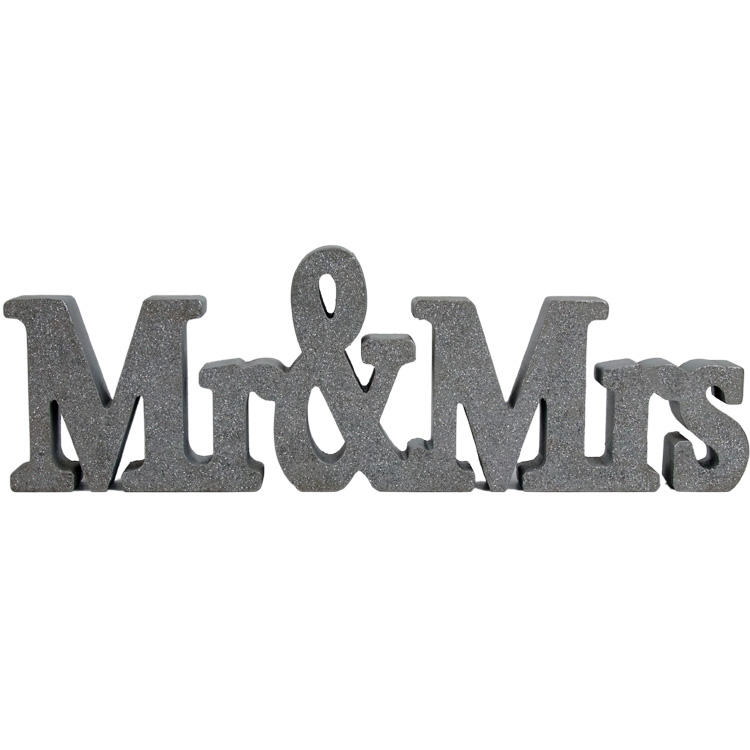 Mr&Mrs Weeding Decoration Christmas Ornaments Wooden Letters Home Standing Decoration JX2110049