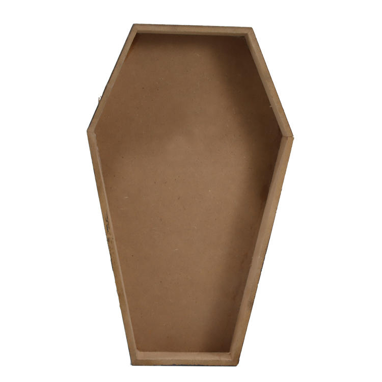 Home Decor Halloween  Crafts Casket Black Wood Stash Box Small Coffin Ring Box JX2111005