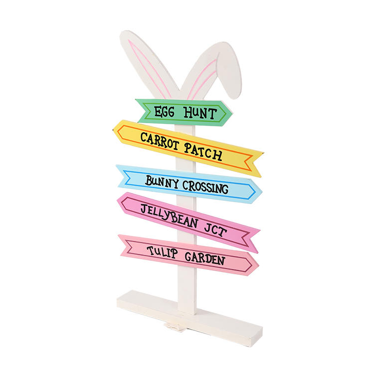 Easter Bunnies indicator Tabletop Party  Decorations wooden Craft  Easter Tabletop Home Decorations JX2111071