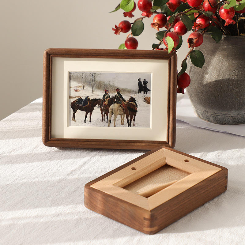 Photo frame set and wash photo 6 inch a4 baby photo wall 10 inch walnut picture frame wall solid wood frame JX2112072