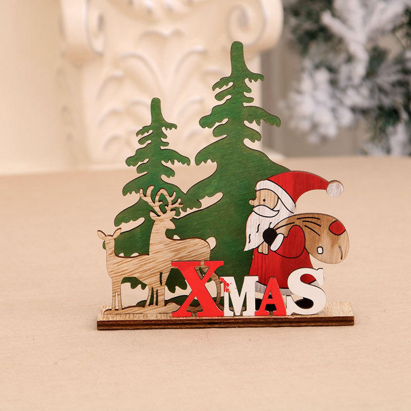 Christmas Decoration Ornaments DIY Wooden Christmas Puzzle Crafts Gifts JX2112024
