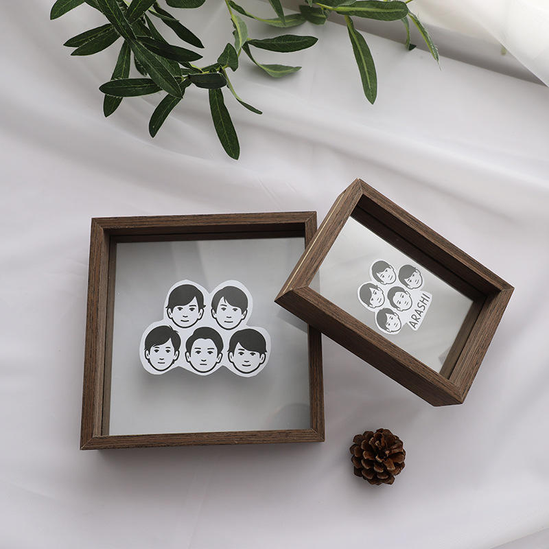 Photo frame set-up 6-inch diy specimen frame wall-mounted transparent plant double-sided glass frame disposable photo simple picture frame JX2112073