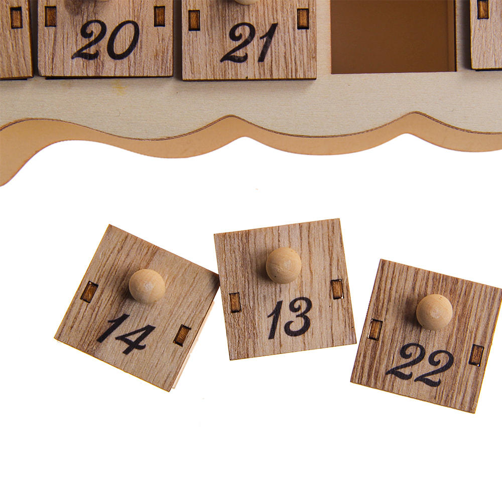 Advent calendar gift box empty wooden christmas advent calendar JX2112018