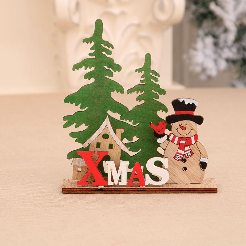 Christmas Decoration Ornaments DIY Wooden Christmas Puzzle Crafts Gifts JX2112024