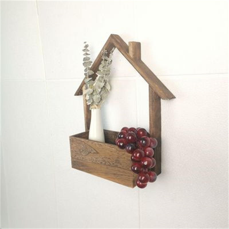 New Chinese style wooden wall hanging storage rack wall shelf decoration wall storage rack wall decoration JX2112056