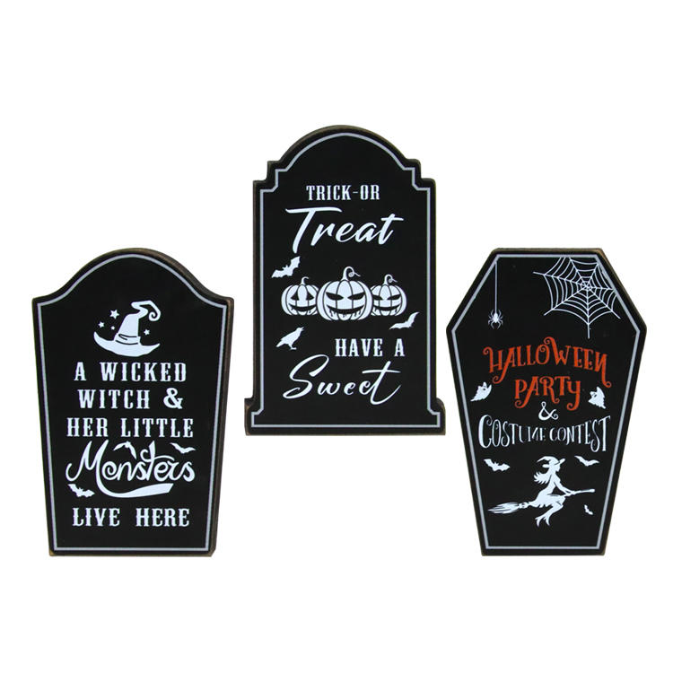 New Halloween tombstone decoration witches pumpkin tombstone shape decoration decoration customization